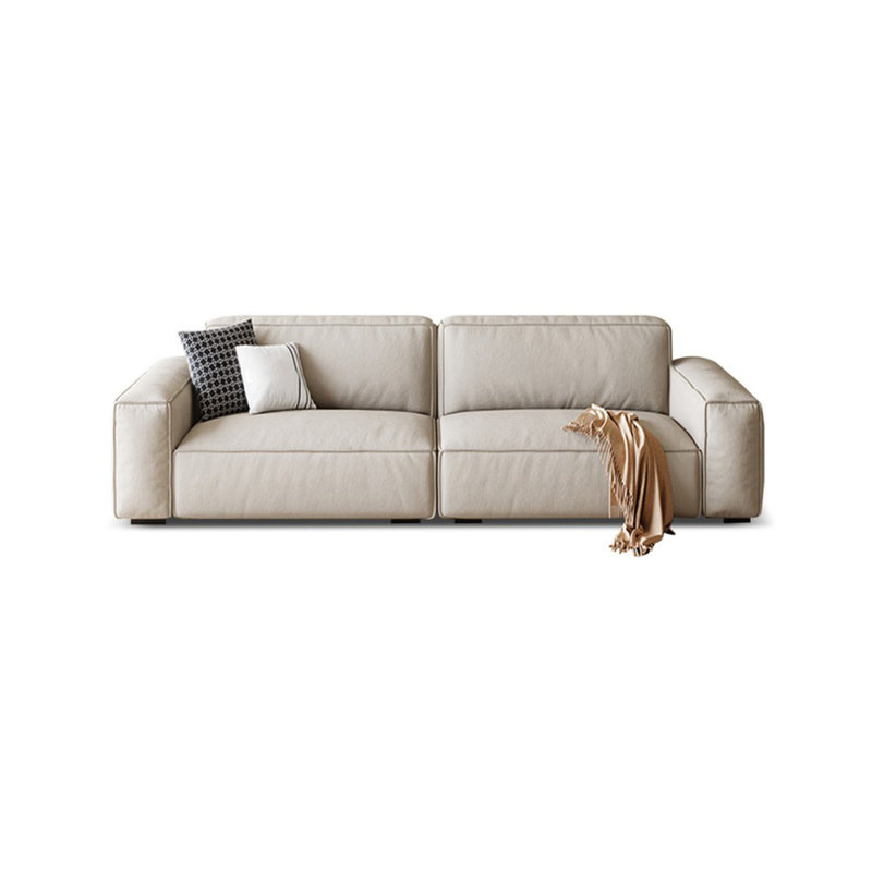 Causeuse-coussin standard 100% polyester blanc crème