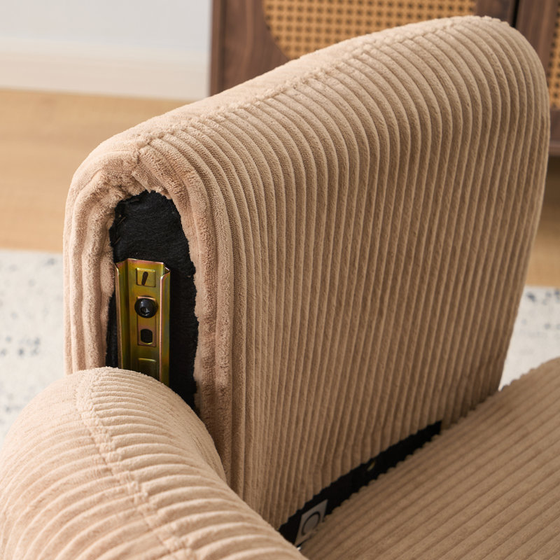 Living Room Corduroy Armchair, Yellow Corduroy