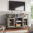 Laly TV Stand with Adjustable Shelves and Metal Frame, 50.4" Entertainment Center with Storage Cabinets, Modern and Industrial TV Console for Living Room, Bedroom-1499539876