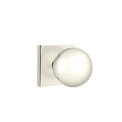 Ensemble de mortaise intérieure Emtek avec rosette et bouton carré (LH)