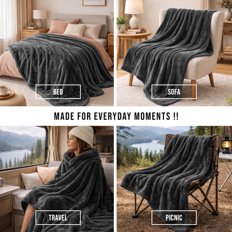 Machine Woven Throw Blanket, 230cm x 270cm