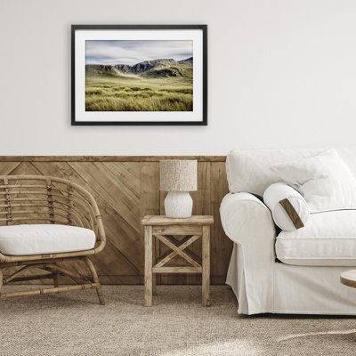 Irish Countryside Hills Framed Print Under Glass, design by Andy Amos