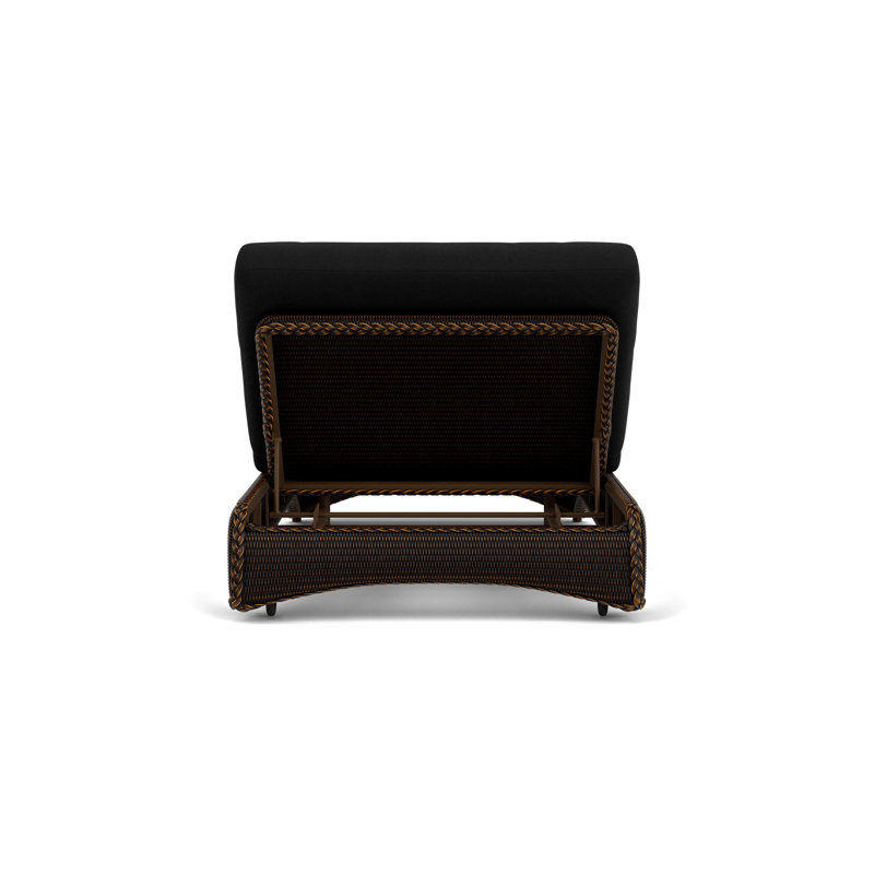 Universal Loom Accessories Outdoor Chaise Lounge, Mink, Canvas Black Sunbrella® Canvas