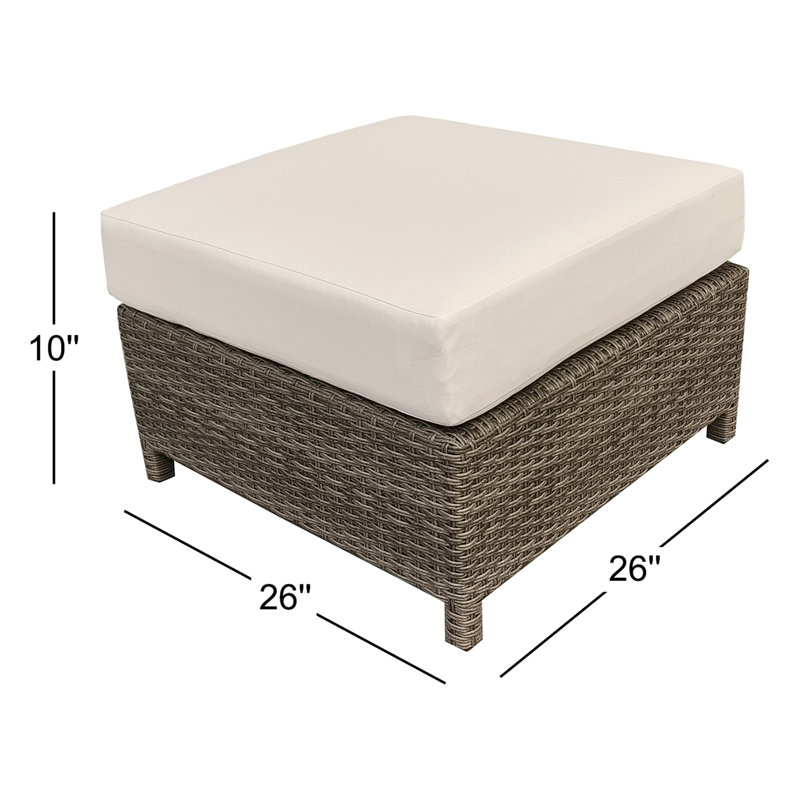 Sectional Wicker Ottoman
