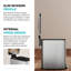 Poubelle de salle de bain à pédale 1,3 gallon / 5 litres KRAUS en acier inoxydable sans taches avec seau intérieur amovible et couvercle à fermeture en douceur-126114898