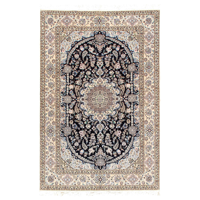 Oriental Area Rug in Navy Blue