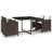Leacross Square 4 - Person Dining Set with Cushions-770387846-770387840