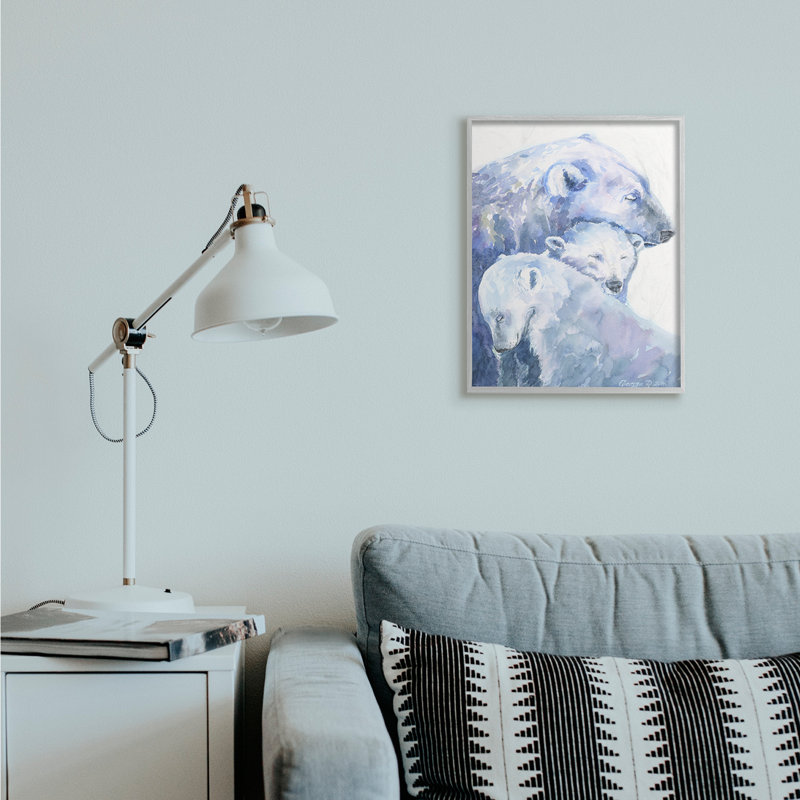 Portrait d'un ours polaire, Estampe numérique Farmhouse, H 20 po x l 16 po