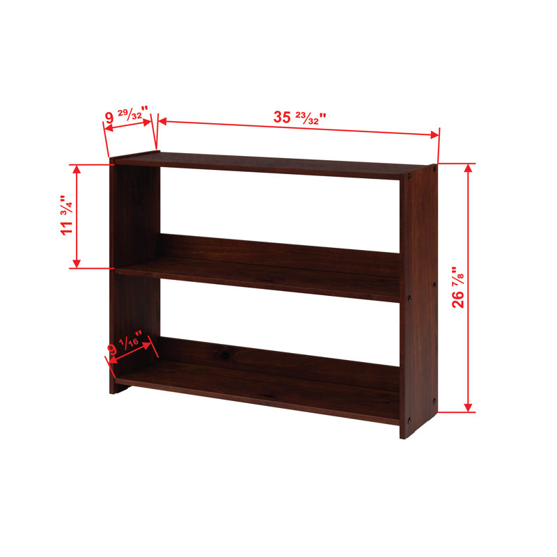Frey  Standard Bookcase, Dark Cappuccino, 27" H x 35.75" W x 10" D