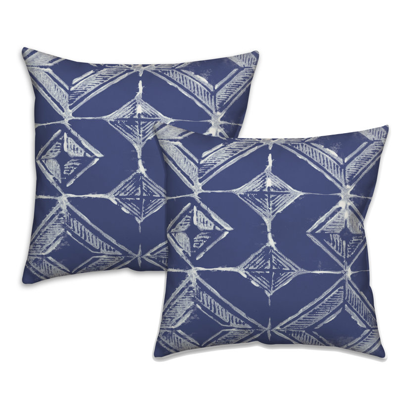 Housse de coussin Indigo Diamonds - ensemble de 2