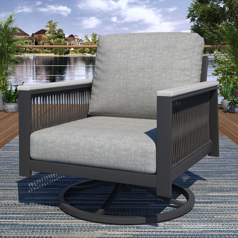 Townsend 7 - Person Patio Conversation Set with Sunbrella® Cushions, Canvas Granite Sunbrella® Canvas