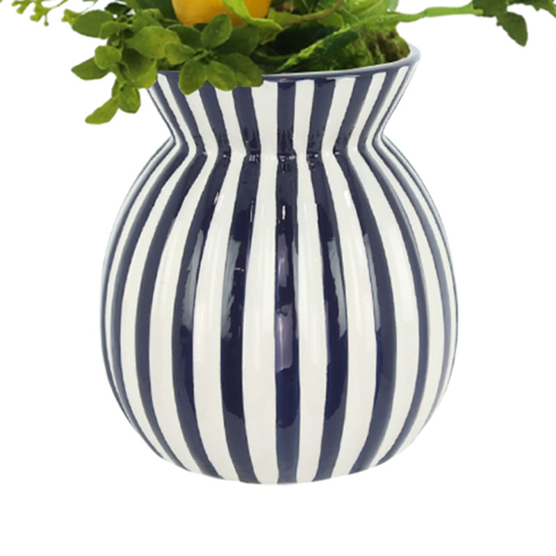 Lemon and Vine Topiary in Decorative Ceramic Vase