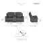 Ensemble de salon inclinable manuel 3 pièces Husse-357741490