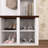 Farmhouse Wooden Hall Tree, Walnut 6-hook Storage Bench, 4-in-1 -123028149