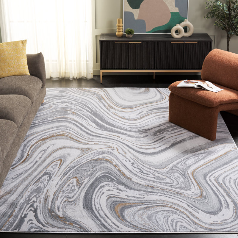Mahpiya Performance Abstract Rug, Rectangle 8' x 10'
