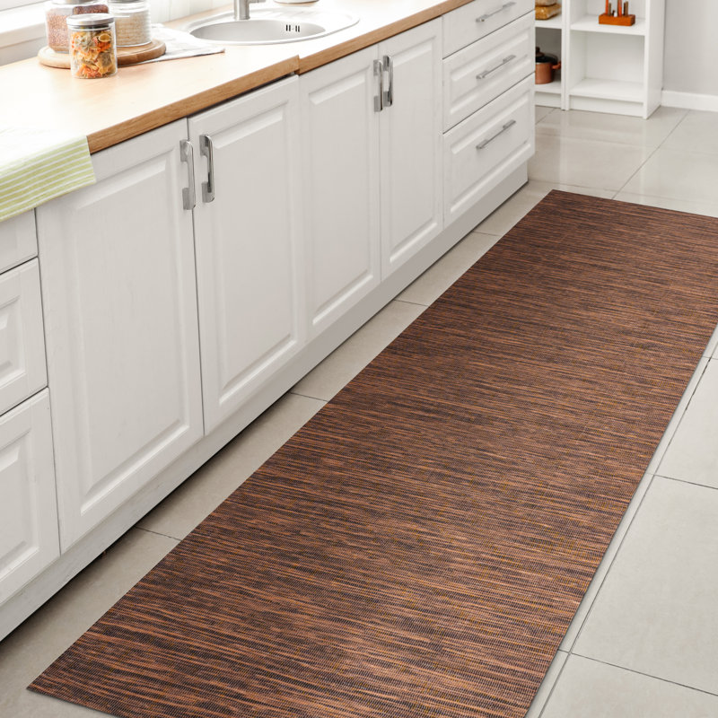 Tapis intérieur / extérieur brun Alianna, Tapis de couloir 2 pi 2 po x 8 pi