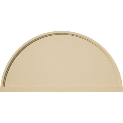 Half Round Signature Urethane Pediment, Primed Tan