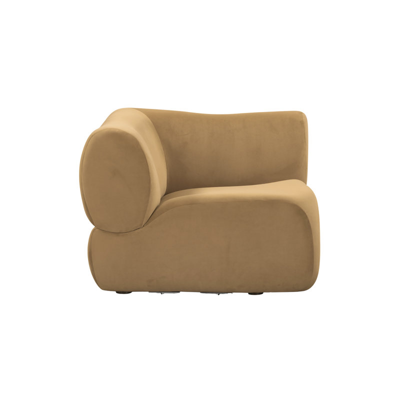 Coin de coin en velours brun Zenith, Velours brun