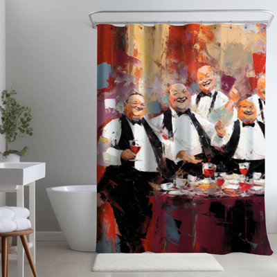 Shower Curtain GA137 – Polyester Shower Curtain, Dye Sublimation Print, 71" W × 74" L
