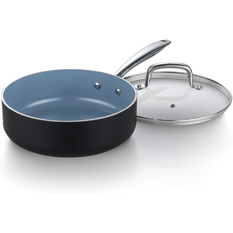 Venice Pro Ceramic Nonstick 3.5-Quart Chef's Pan with Lid and Helper Handle