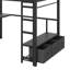 Lit mezzanine double avec bureau intégré et système d'éclairage à DEL-350254579