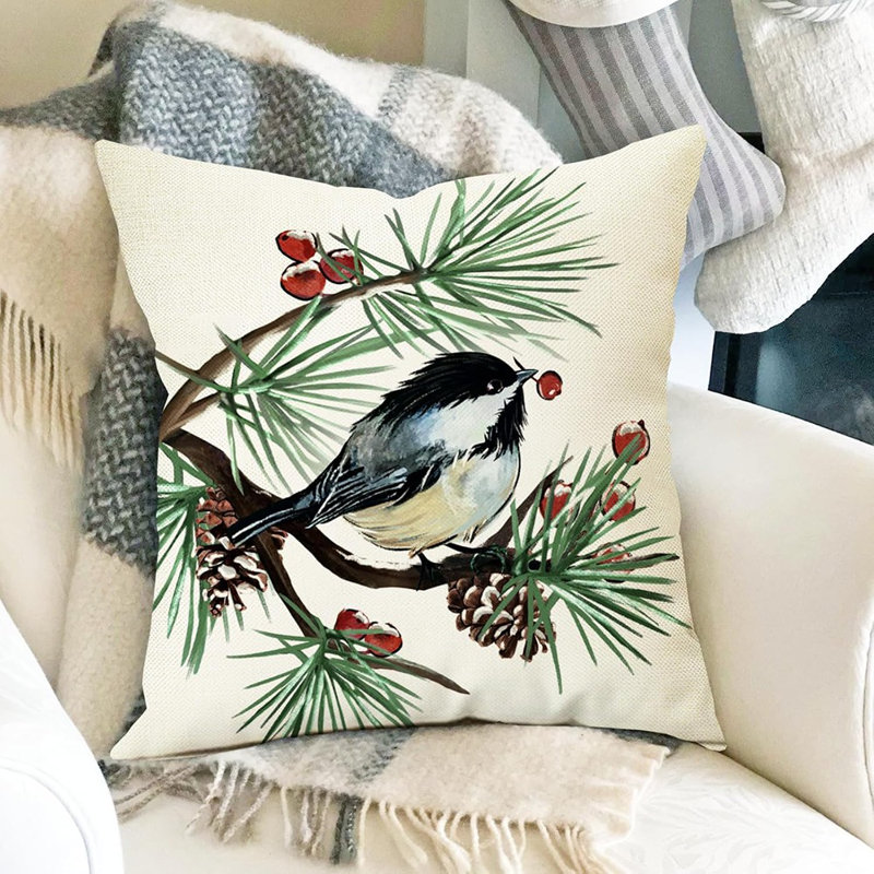 Ensemble de 4 coussins décoratifs Hello Winter Green 18 x 18