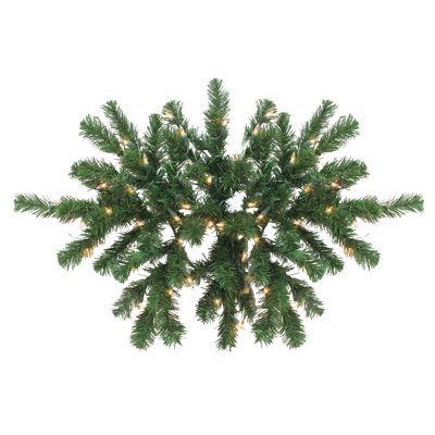 28 Pre-Lit Windsor Pine Artificial Christmas Swag - Clear Lights