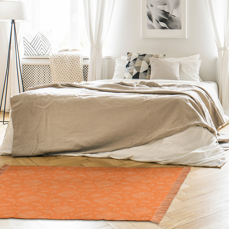 Orange pizza Tapis décoratif, non