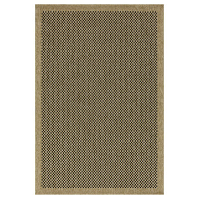 Jute/Black 7 Ft. 10 In. X 10 Ft. 3 In. Indoor/Outdoor Area Rug