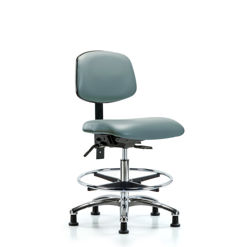 Chaise de travail Lakay, Non, Bleu-gris, Patins
