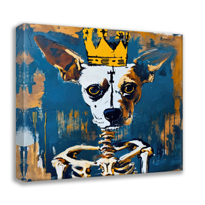 Chien 9-Hommage-Basquiat, estampe numérique sur toile tendue avec châssis