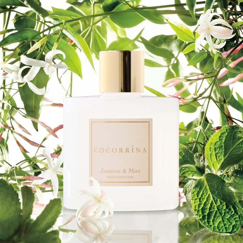 Diffuseur en jasmin et roseau menthe, Jasmine et menthe