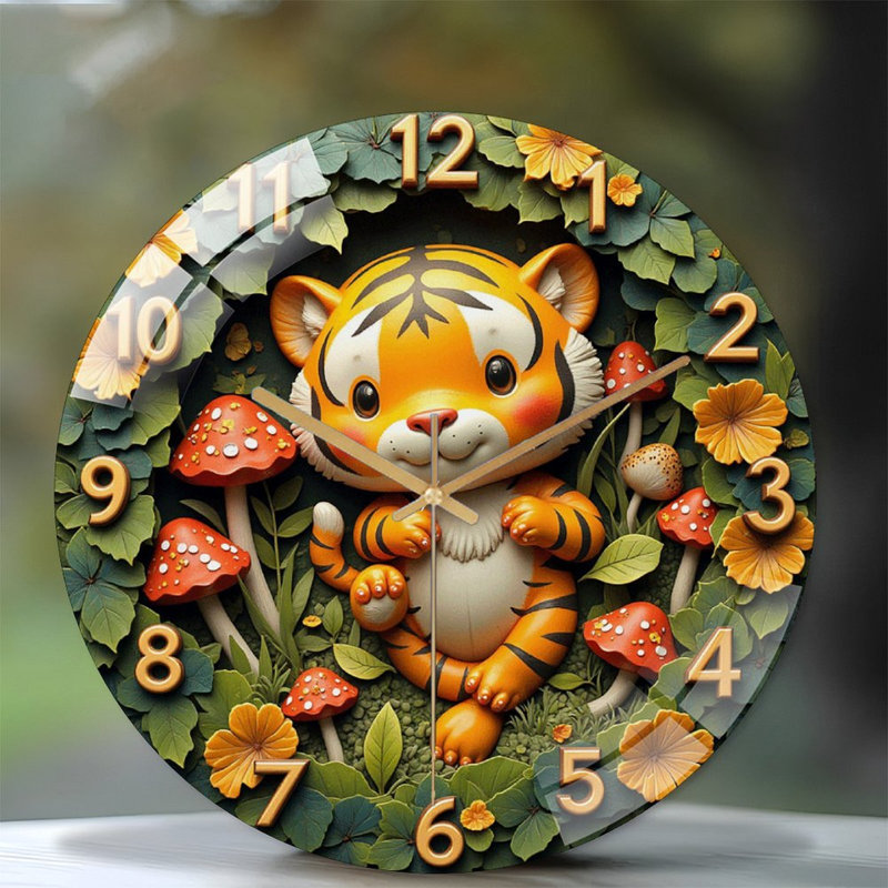 Horloge murale mignonne pour enfants avec horloge murale 12 po