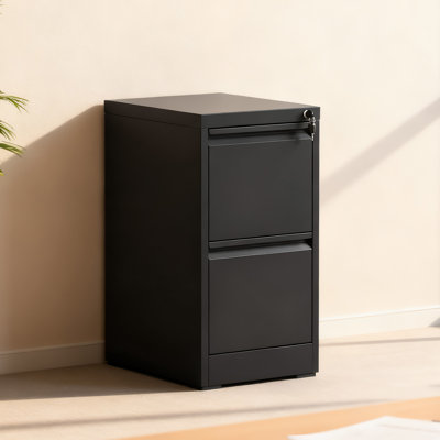 2-Drawer Vertical Metal Filing Cabinet, Eco-Friendly Heavy Duty Storage with Smooth Full-Extension Drawers & Anti-Tip Lock