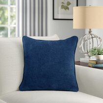 Outdoor Pillows with Insert Navy Leaves Patio Accent Throw Pillows 18x –  Fabritones