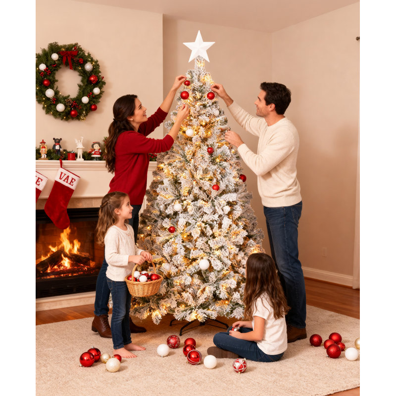 Arbre de Noël 6 pi avec 8 lumières DEL blanc chaud