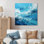 Cerulean Seascape III - Abstract Landscape Wall Art Living Room