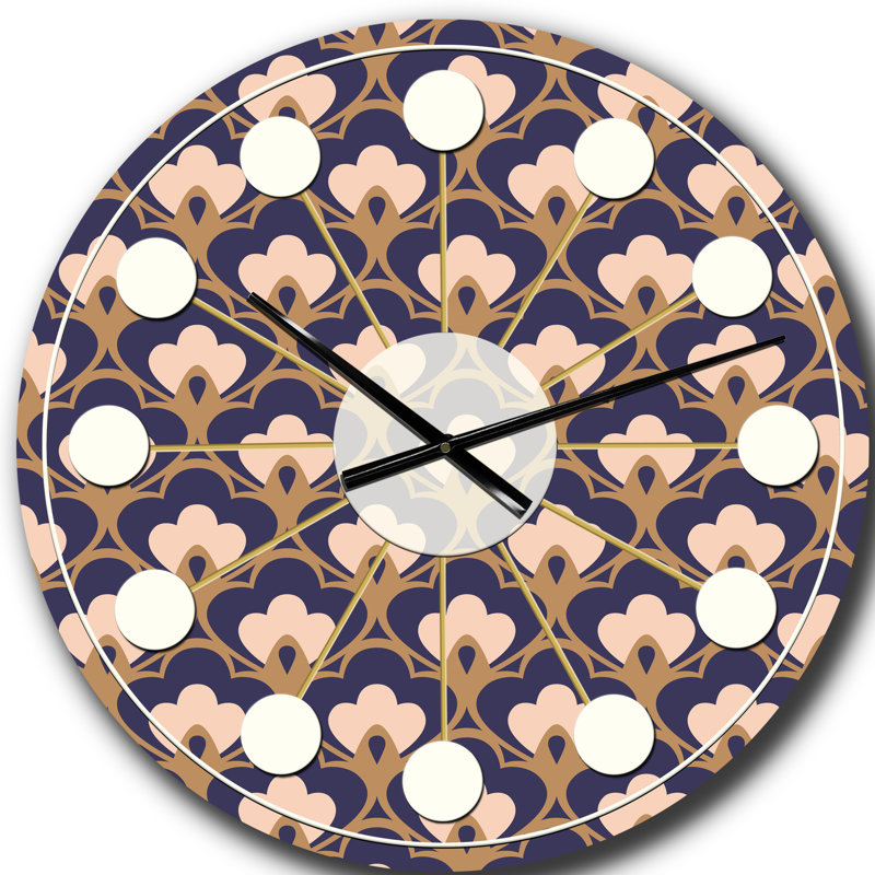 Horloge murale rétro Mid-Century, Surdimensionné