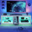 160cm High Gloss Tv Stand For up to 70", Gaming Entertainment Center, Led Tv Cabinet With Glass Shelves For Living Room-1758103292