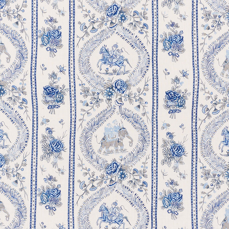 Tissu Kandula, Bleu
