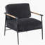 Chaise longue de loisirs en velours noir