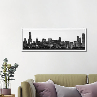 Unknown Artist 1 Piece Floater Frame Panoramic Wall Art on Canvas