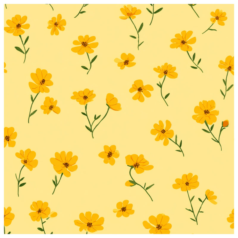 Jeté en molleton Fleurs - Jeté floral pour canapés ou lits, L 80 po x l 60 po, Motif floral jaune