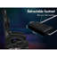 Gaming Chair With RGB LED Light 8-Point Massage Computer Office Chair With Lumbar Support Footrest Red & Black-1164260200