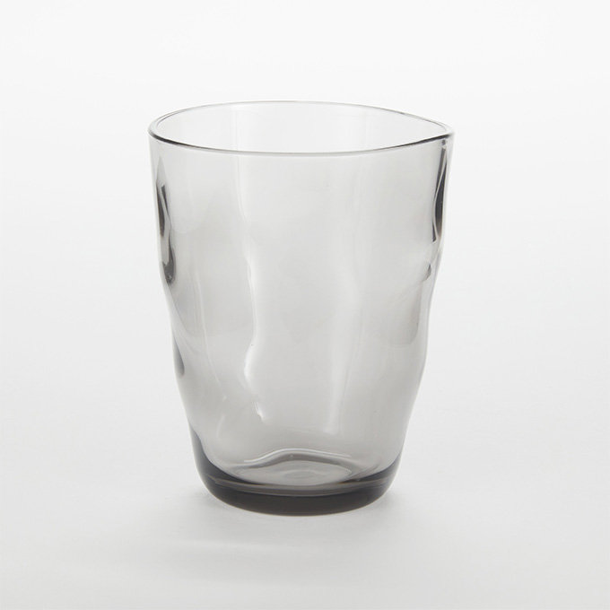 Storm Gray Textured Tritan Plastic 15 oz. Drinking Glass Set