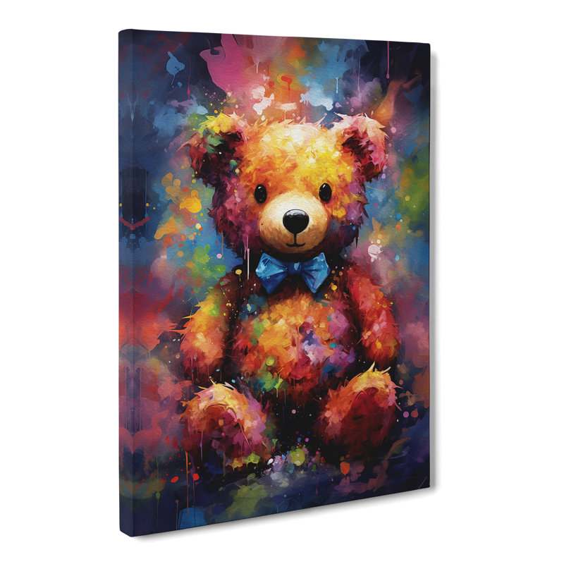 Teddy Bear Abstract - Print, 50cm H x 35cm W x 3cm D