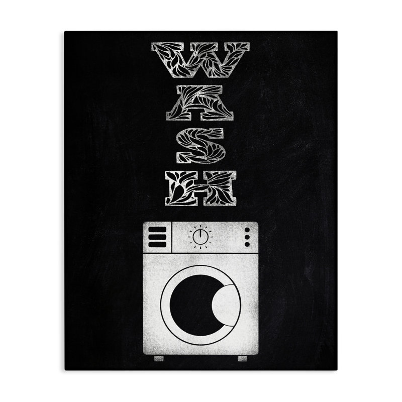 Laundry Wash Ornate Letters Canvas, design by Marcus Prime, 40" H x 30" W