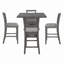 Ensemble de salle à manger 5 pièces à hauteur de comptoir en bois avec chaises rembourrées et étagères de rangement-32724476