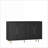 Sideboard, Black Modern Fluted Credenza with Adjustable Shelves &amp; Large Storage | MDF##