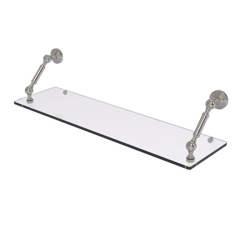 Beresford Bracket Shelf, Satin Nickel, 7.3" H x 30" W x 8" D